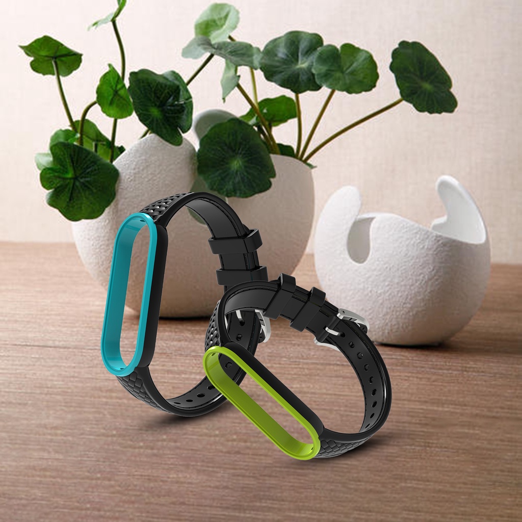 Dây Đeo Silicon Mềm Kết Cấu Sợi Carbon Chống Mồ Hôi Thay Thế Cho Xiaomi Mi Band 5 / 6