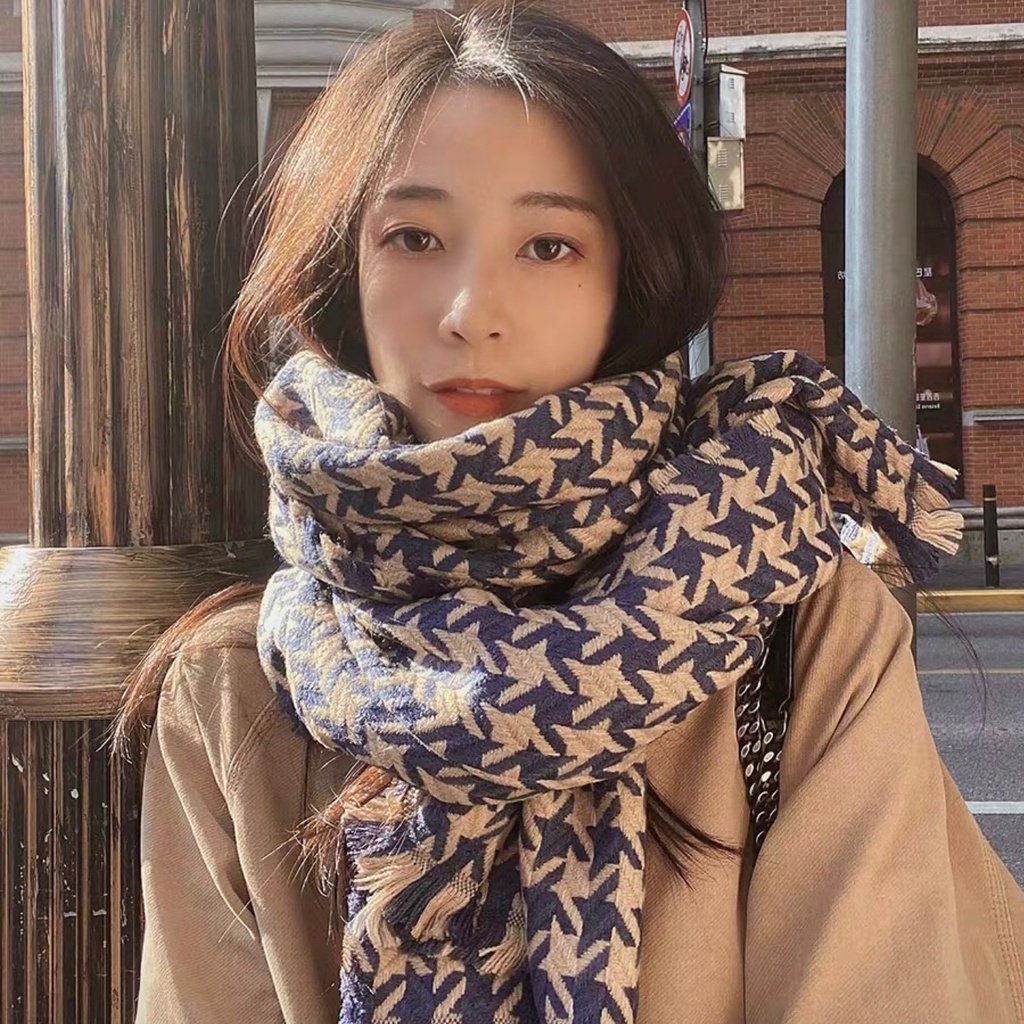 Khăn Choàng Cổ MG STUDIO Len Cashmere 4 Màu Tùy Chọn
