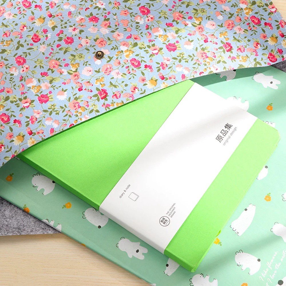 Túi Đựng Tài Liệu Khổ A4 Họa Tiết Hoa Nhiều Màu Phong Cách Vintage