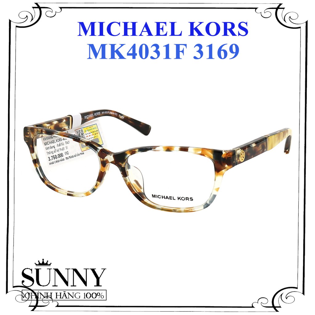 MK4031F - gọng kín thời trang Michael Kors chính hãng, thiết kế dễ đeo bảo vệ mắt