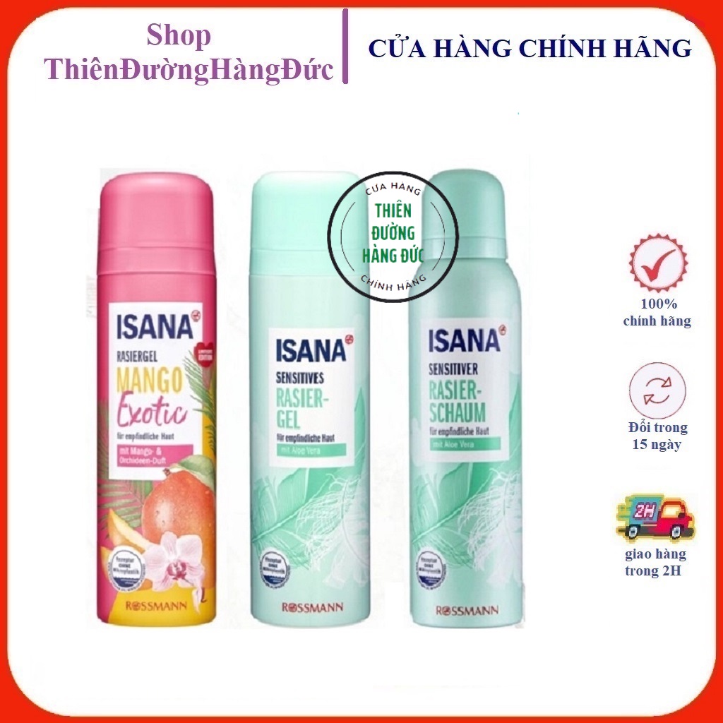 Gel/Bọt cạo lông Isana Đức