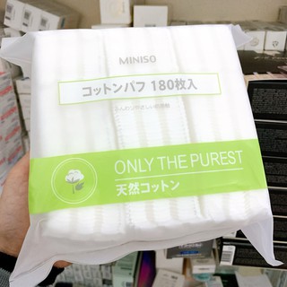 Hộp bông tẩy trang Miniso 180 miếng Nhật Bản