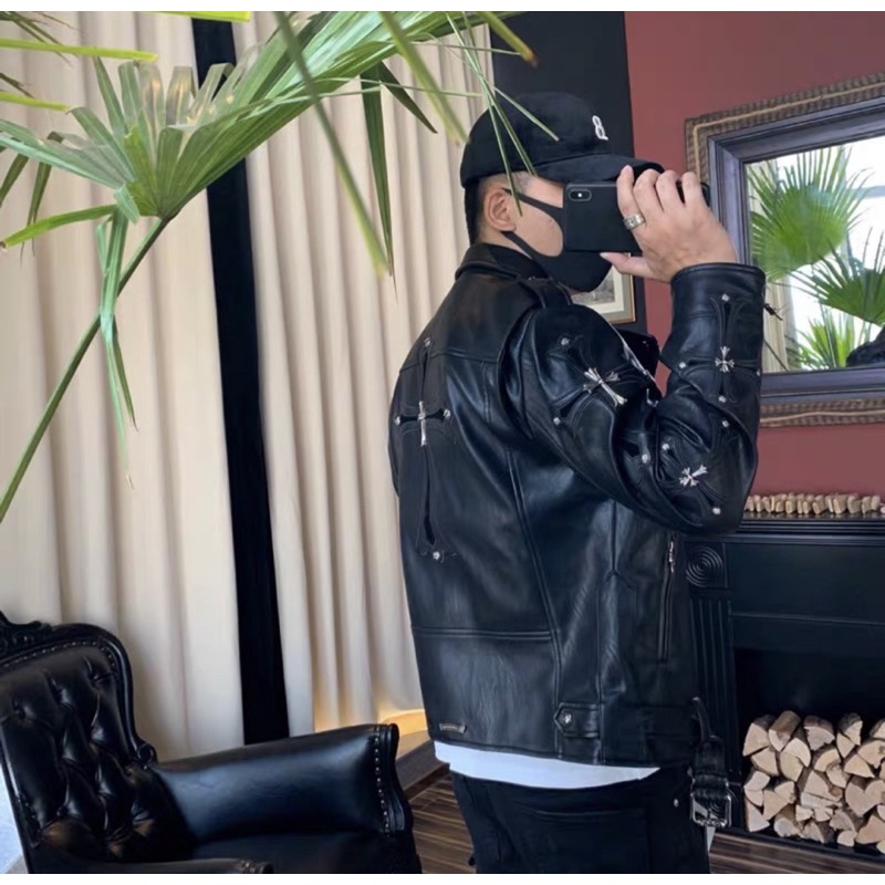 Áo khoác da Chrome hearts cao cấp