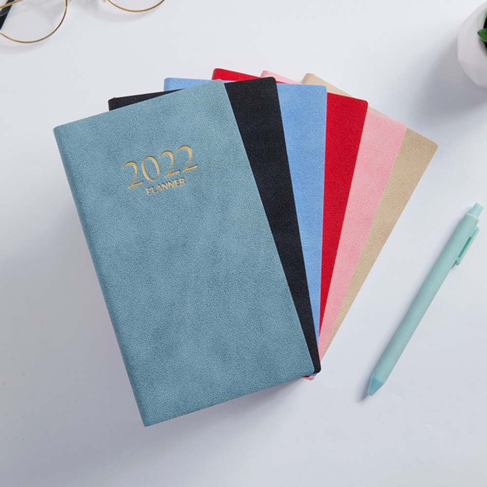 Sổ tay lên kế hoạch 2022 khổ A6 bọc da PU nhiều màu sắc tiện dụng
