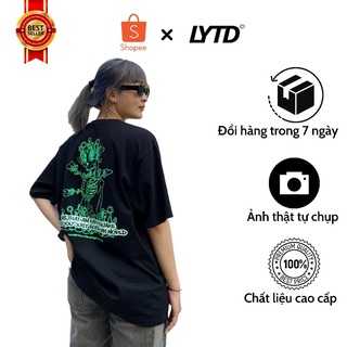 Áo Thun Unisex LYTD Fall In Love Oversize Trắng/Đen