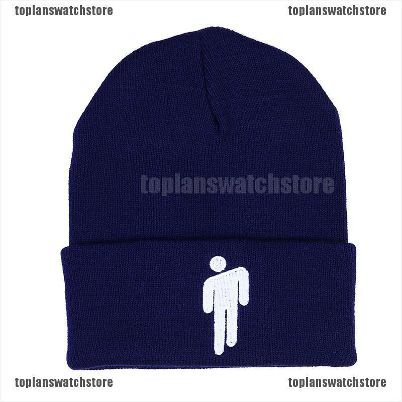 Mũ Beanie Dệt Kim Thêu Hình Billie Eilish Giữ Ấm Mùa Đông