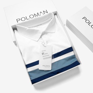 Áo Polo nam phối ngang NELUX vải cá sấu Cotton xuất xịn, chuẩn form - POLOMAN
