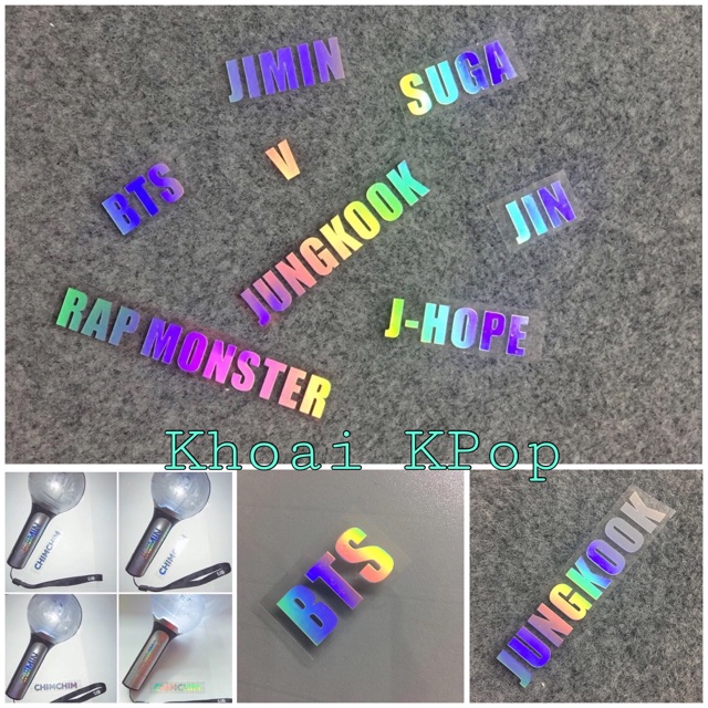 Hologram Sticker BTS miếng dán phản quang
