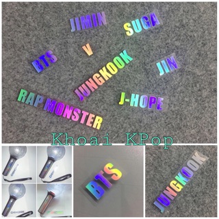 Hologram Sticker BTS miếng dán phản quang
