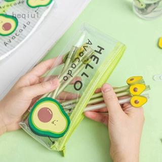 Túi Đựng Bút/Mỹ Phẩm heqiu1 In Hình Quả Bơ Dễ Thương