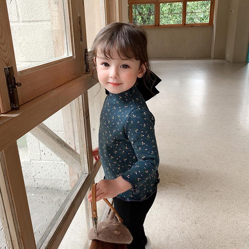 Áo Thun Tay Dài In Hoa Thời Trang Thu Đông Cho Bé Gái