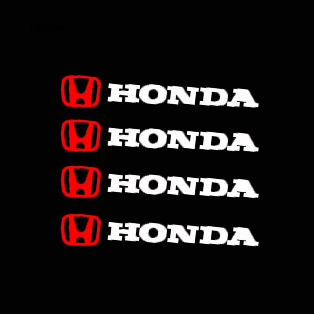 Set 4 miếng decal phản quang dán trang trí xe ô tô Honda