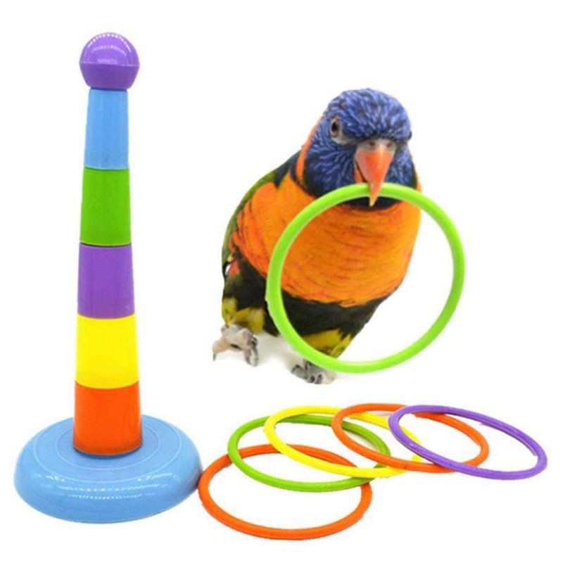 Set 5 Đồ Chơi Mini Hỗ Trợ Huấn Luyện Chim Vẹt