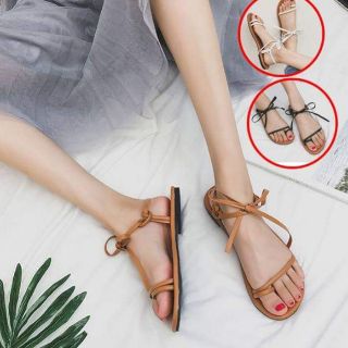 Sandal dây cột nơ