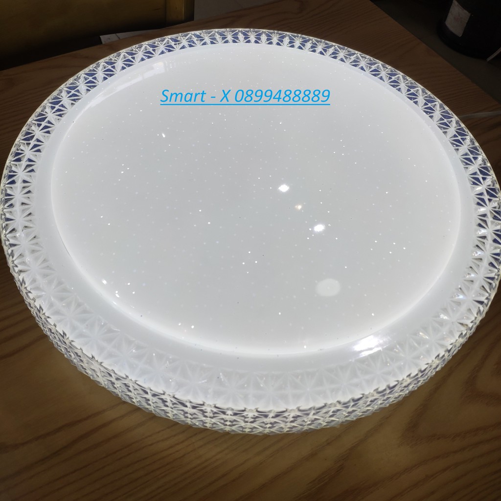 Đèn led mâm , lốp ốp nổi trần MICA trang trí 3 màu 3  chế độ , công suất 24W , dk 40cm