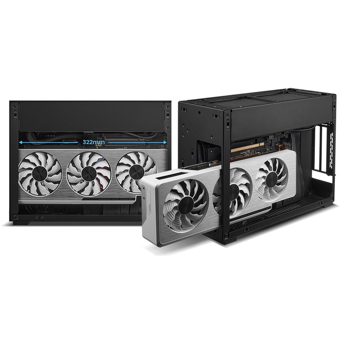 Vỏ case máy tính Lian Li A4H2O Black | Silver kèm Riser VGA PCIe 4.0 - Chính hãng, A4 H20 X4 A4, mini ITX, mITX, HTPC