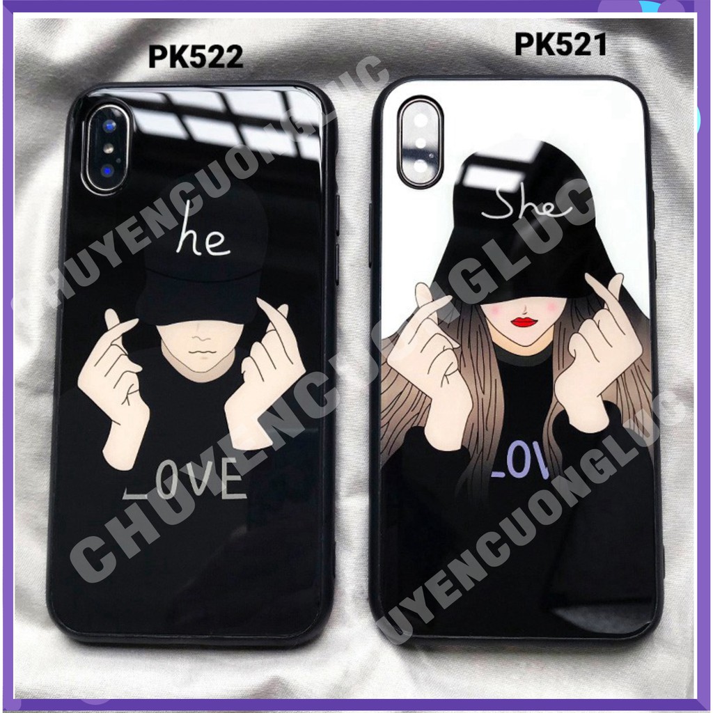 [HOT] ỐP LƯNG  in hình She &amp; He - iPhone 6/6S - 6 Plus/ 6S Plus - 7/ 8 - 7 Plus/ 8 Plus - X/ XS/ XS Max .