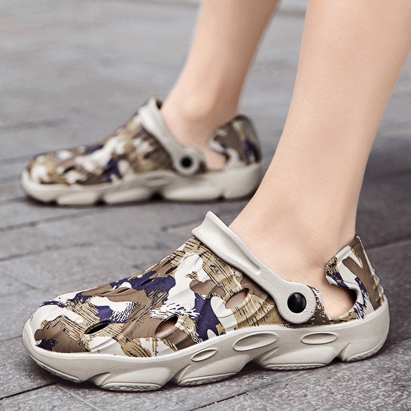 Dép Sandal Đục Lỗ Thoáng Khí Chống Trượt Cỡ Lớn 45 Plus 46 Plus Fat 47 48 Thời Trang Mùa Hè Cho Nam