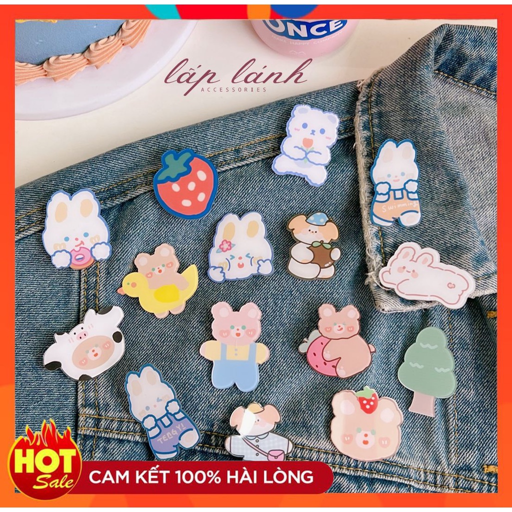 [HOT] PIN CÀI ÁO, CÀI BALO TÚI XÁCH HÌNH GẤU TIM, HOA LÁ, HÀNH TINH MẪU MỚI DỄ THƯƠNG CÁ TINH (nhựa)  222PIN03