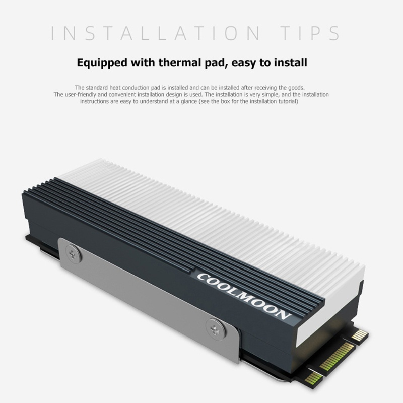 Quạt tản nhiệt ổ cứng LI COOLMOON CM-M73S M.2 ARGB SSD 2280