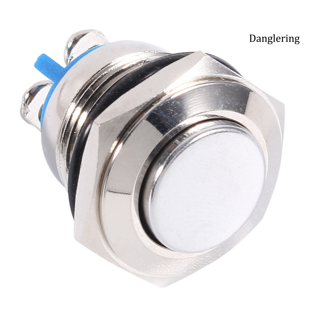 Công tắc nút nhấn bật/ tắt bằng kim loại chống thấm nước 12V 16mm dành cho xe hơi
