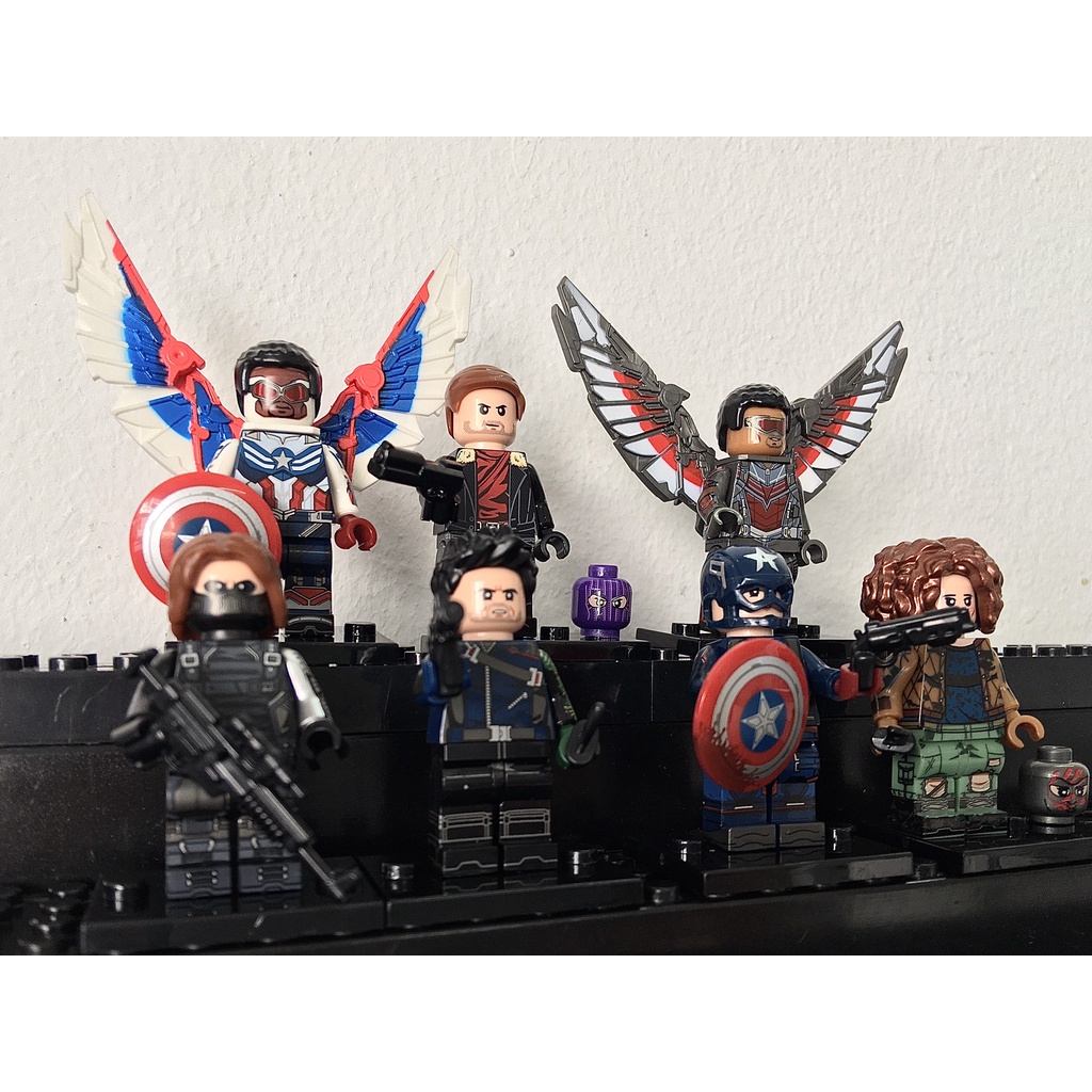 Lego Siêu Anh Hùng Marvels Đồ Chơi Lắp Ráp Non LEGO&amp; Minifigure Iron Man Falcon Ant Man Wasp Doctor Strange Thanos