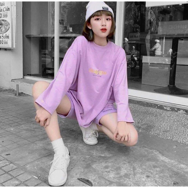 [FREESHIP ĐƠN TỪ 50K] Áo thun tím chữ Hàn chữ ngực HSU0819