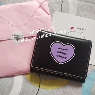 [CÓ ẢNH THẬT] VÍ MINI TRÁI TIM UNHAPPY ❤