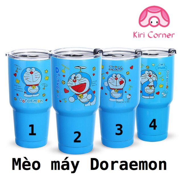 ✈️Ly giữ nhiệt YETI mèo máy Doraemon✈️