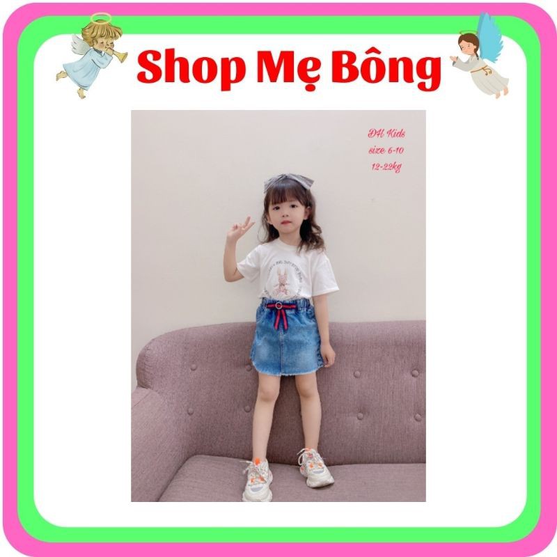 Sét Áo Cotton Váy Bò Bé Gái BG1902 – Shop Mẹ Bông 92