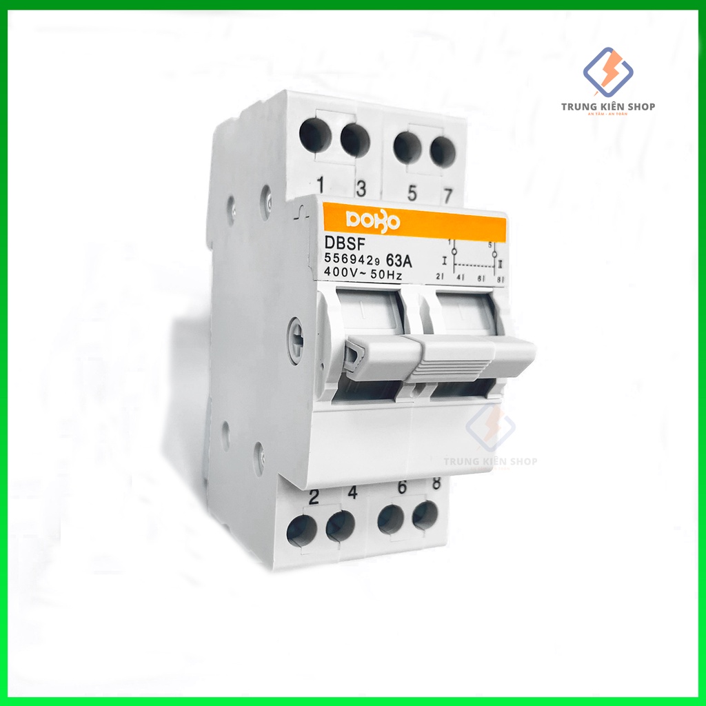 Cầu Dao Đảo Chiều DoBo Korea 2P 63A - Aptomat đảo chiều DoBo - Thiết kế mới - Hàng Tốt - BH 12 tháng