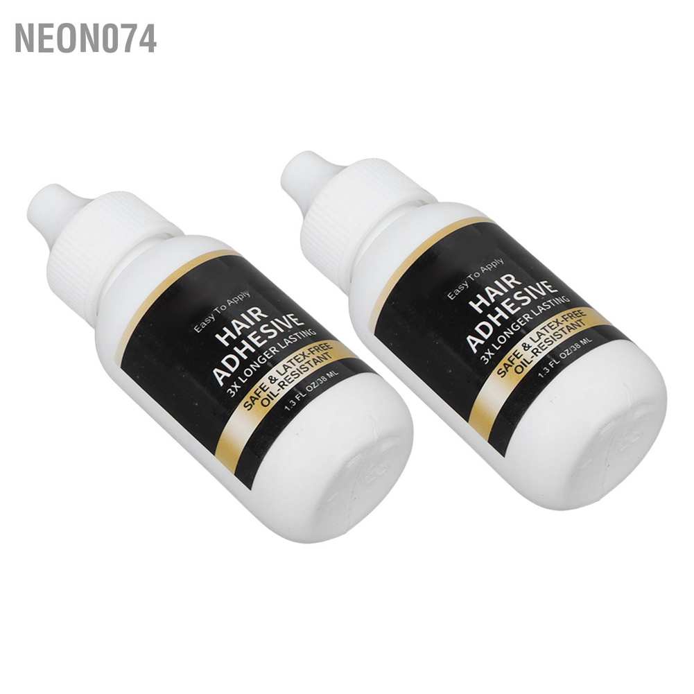Neon074 2PCS Wig Glue Intangible Recipe 38ml Natural Fit Hair Bonding Lace Hairpiece Replacement keo dán tóc giả