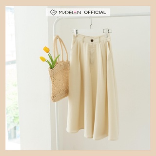 Quần culottes lửng be dáng ống rộng MADELEN
