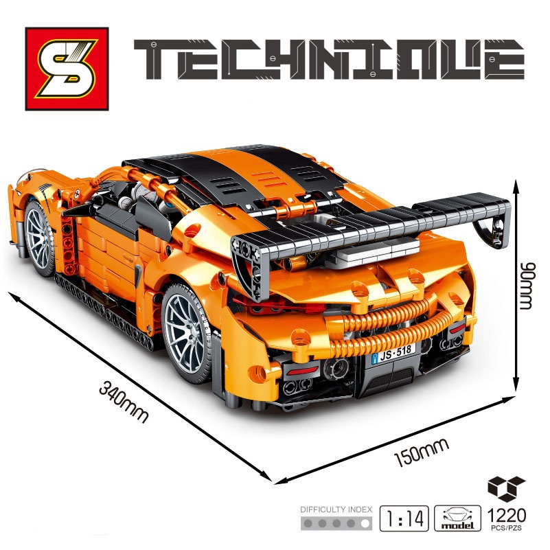 Đồ Chơi Lắp Ráp Kiểu Lego TECHNIC Siêu Xe Thể Thao Porsche 911 GT3 Điều Khiển Từ Xa RS Model SY8601 Với 1220 PCS