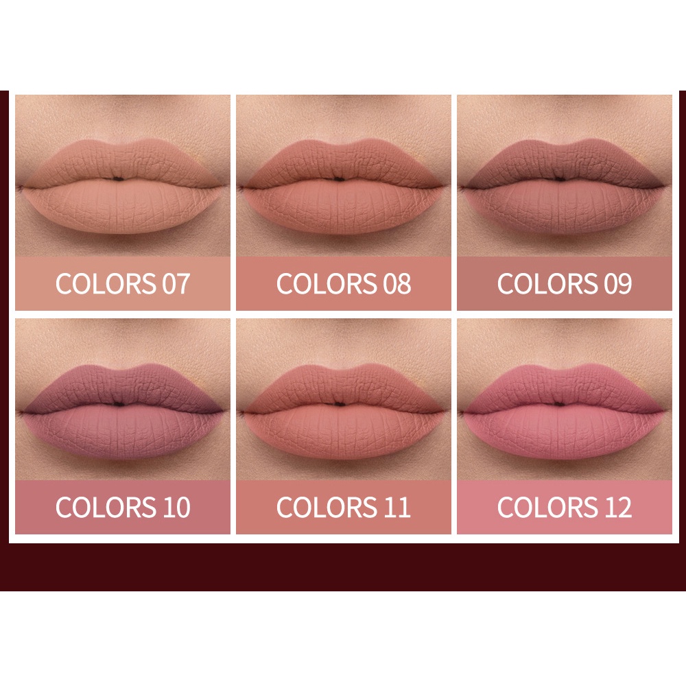 Son Kem Lì Handaiyan Matte Velvet 12 Màu Chống Nước Lâu Trôi A1