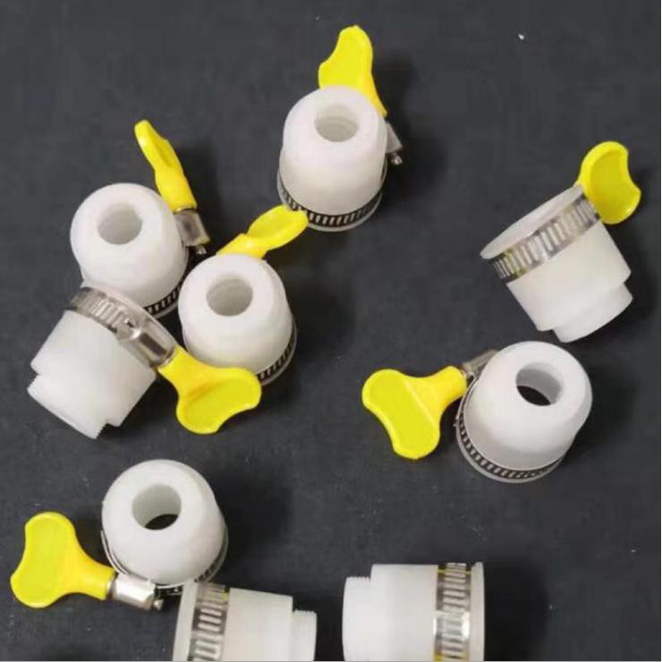 21mm Đầu nối vòi lọc nước đa năng bằng silicon màu trắng