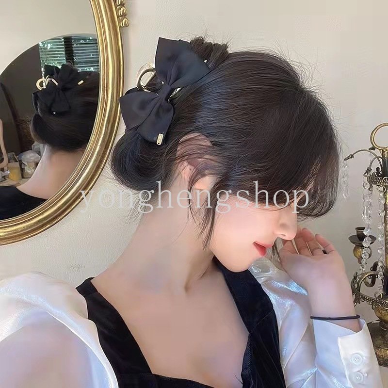 Kẹp Tóc Nơ Bằng Kim Loại Satin Thời Trang Cho Nữ