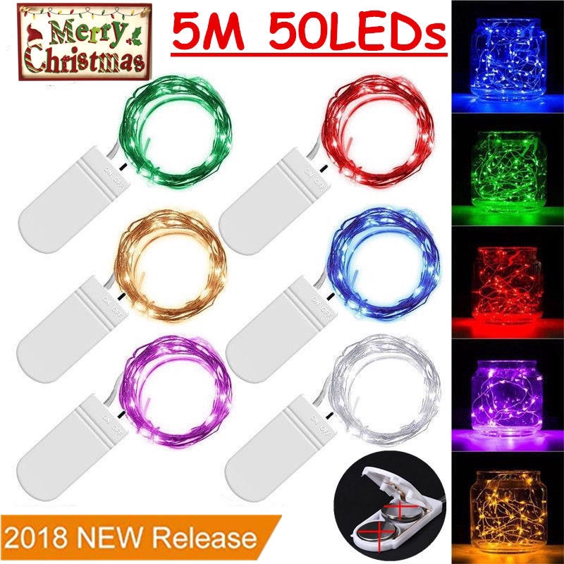 Dây đèn LED 5 mét 50 bóng không thấm nước cao cấp