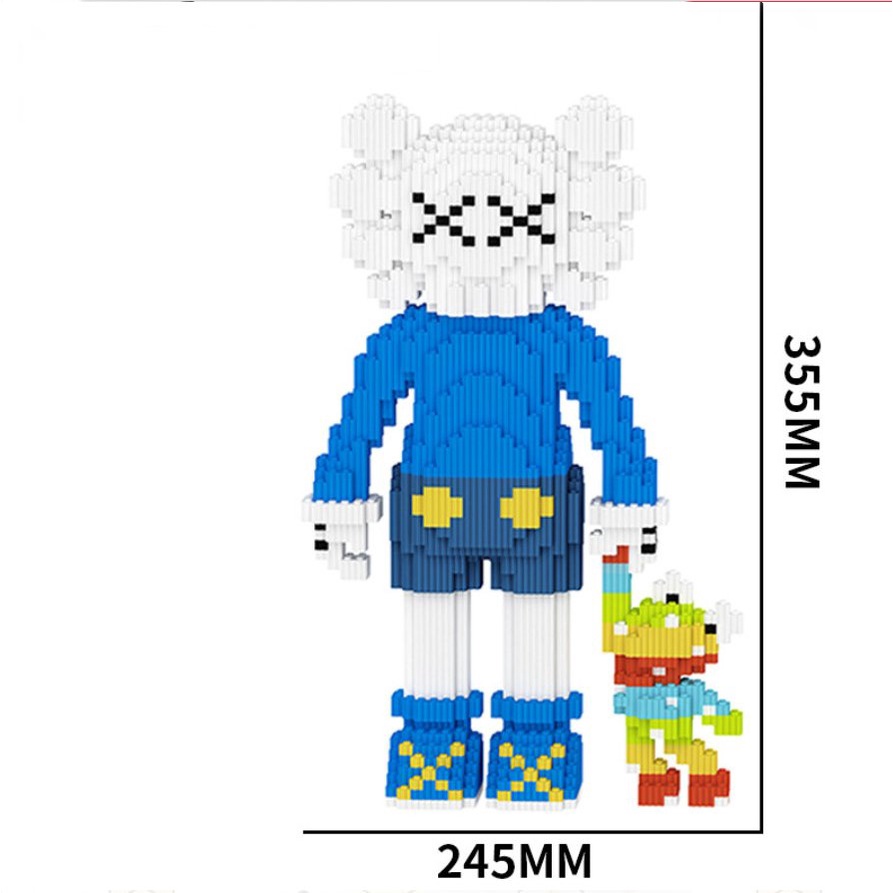 Lego Bearbrick Kaws - Đồ Chơi Lắp Ráp Mô Hình 3D Gấu Bearbrick Kaws nhiều màu