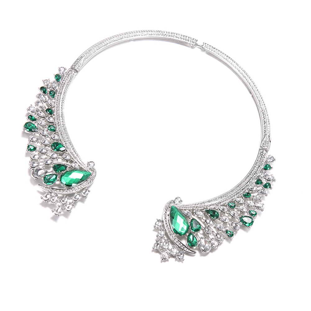 Vòng cổ đính đá hình giọt nước thời trang cho nữ