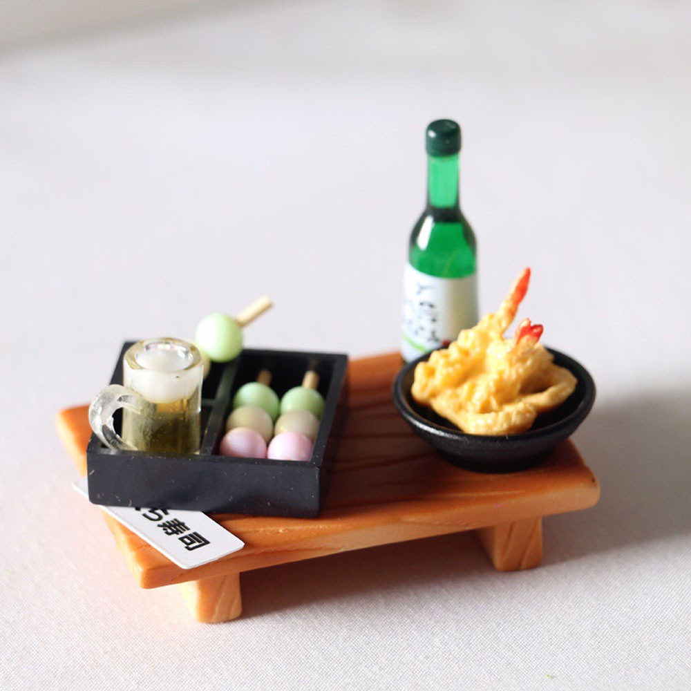 Bộ đồ chơi hộp đựng sushi đồ ăn Nhật Bản nhỏ xinh dễ thương trang trí nhà búp bê