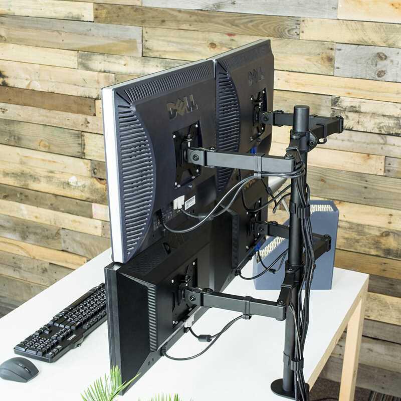 Giá Treo 4 Màn Hình Máy Tính Kẹp Bàn M054 - Dành Cho Màn Hình 14" - 27"  - Model 2020