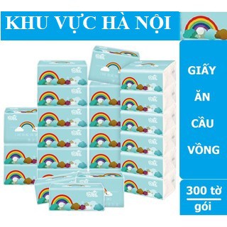 1 Thùng Giấy Ăn 30 Gói CẦU VỒNG XIN MIER Không Hóa Chát Tạo Mùi