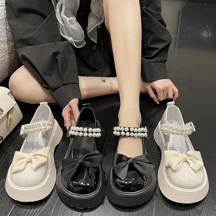 (S125) Giầy búp bê nữ tag nơ quai ngọc đế 4 phân (Mã 902)