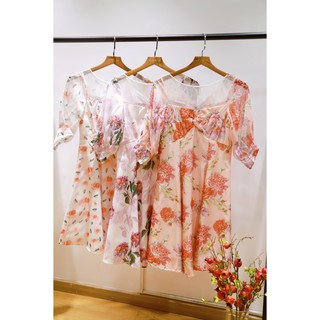 Jenny L - Đầm phối lưới tay lở tùng xòe - Gerbera Dress JL093