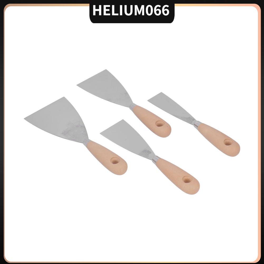 Helium066 4 cái Dụng cụ nạo dao bằng thép không gỉ Spackle Knife kim loại cạo để thạc