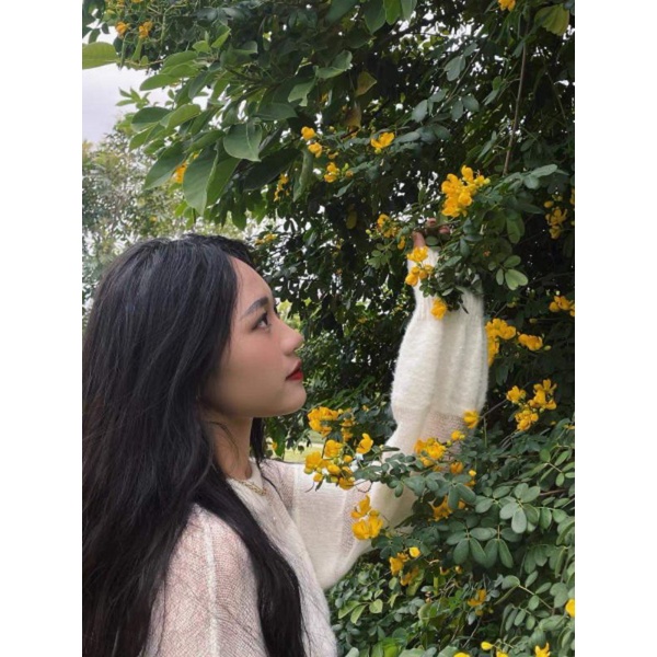 VÁY LEN LƯỚI LÔNG THỎ DÁNG HÀN QUỐC ULZZANG CAO CẤP