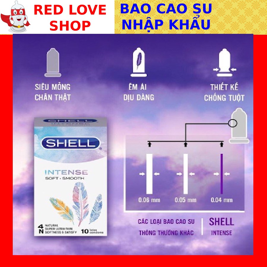 Bao cao su Shell SIÊU MỎNG ✅ HÀN QUỐC