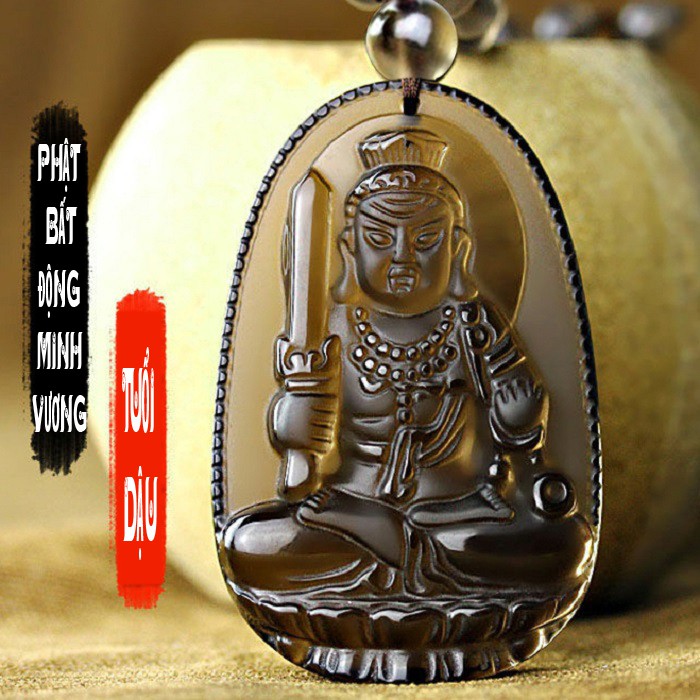 Chuỗi hạt đeo cổ mặt phật Bất Động Minh Vương - Phật bản mệnh người tuổi Dậu