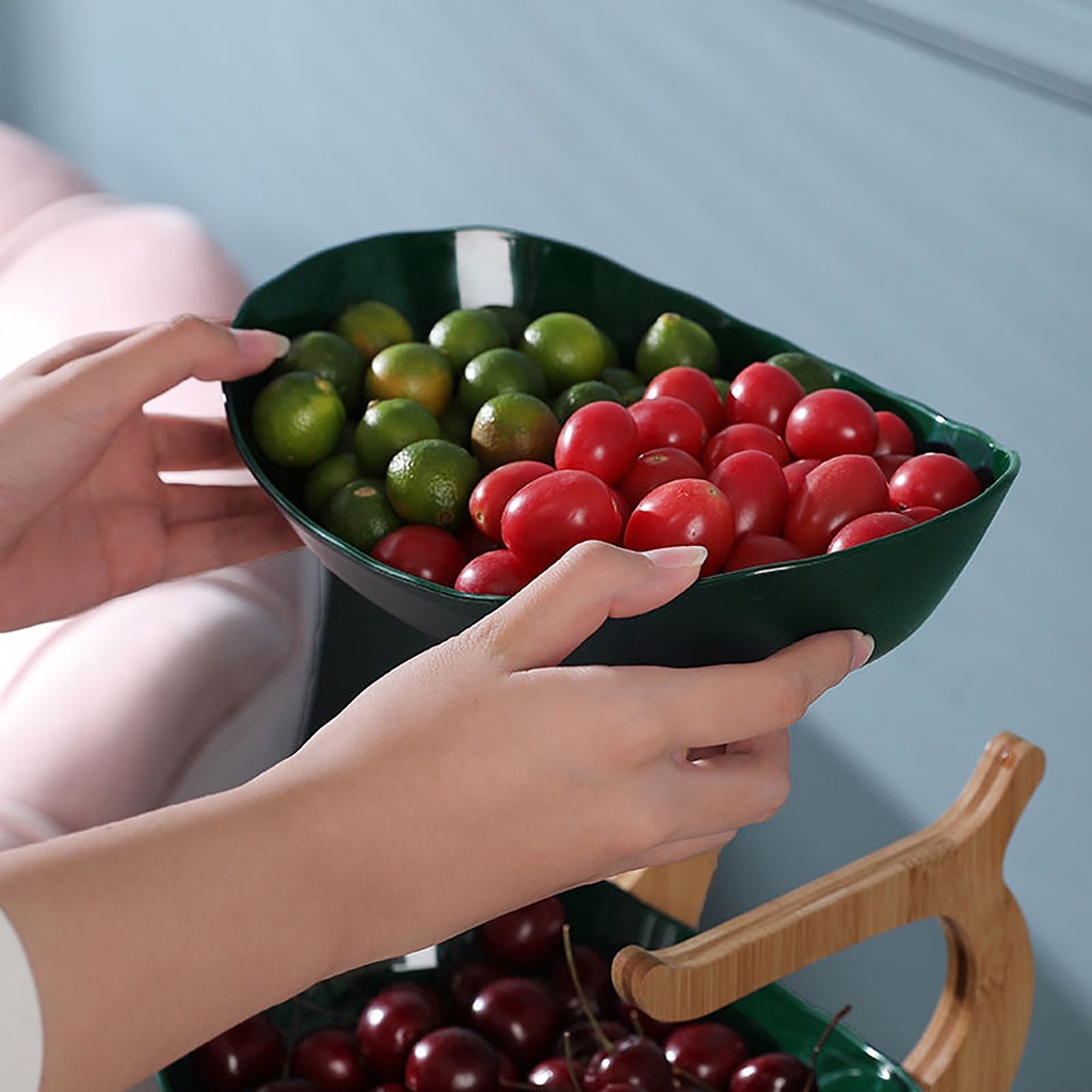 Khay Gỗ Đựng Trái Cây/Bánh Kẹo Nhiều Tầng Để Bàn Trang Trí Giá Đỡ
